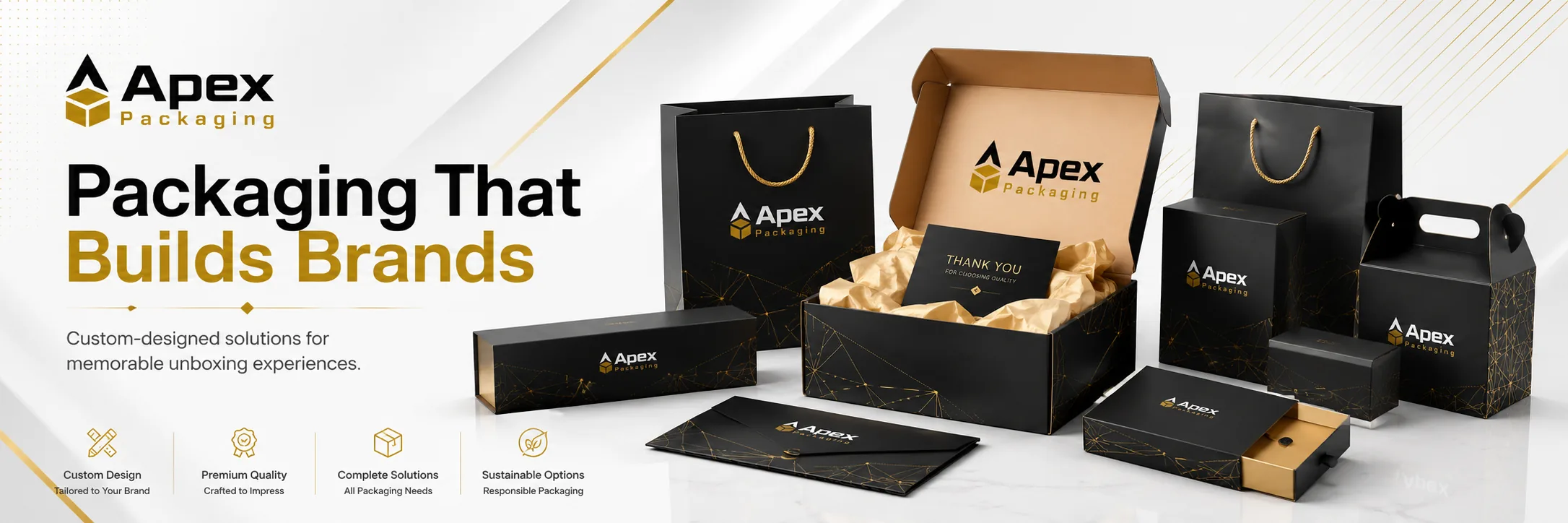 Premium custom packaging hero banner