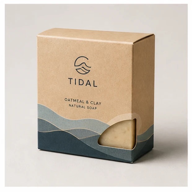 Apex Packaging branded custom kraft soap boxes