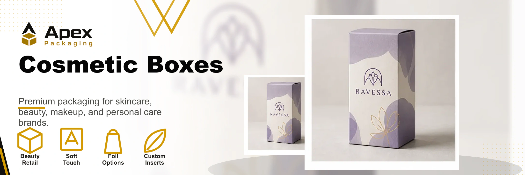 Professional packaging illustration for cosmetic packaging boxes.