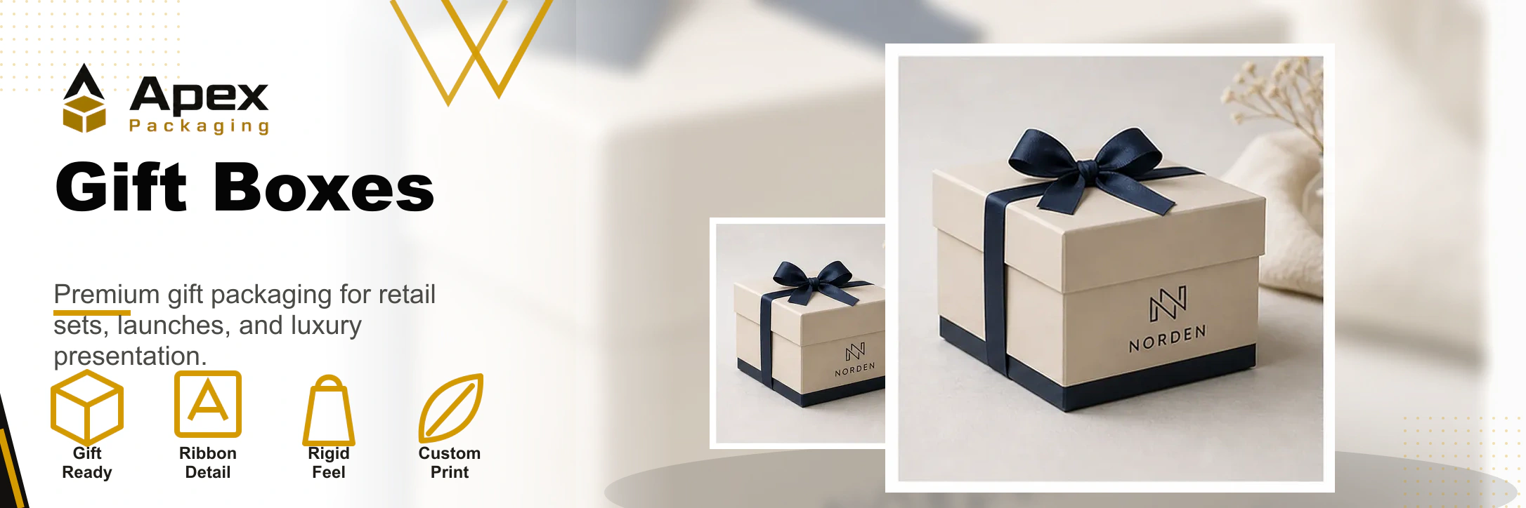 Professional packaging illustration for gift boxes.