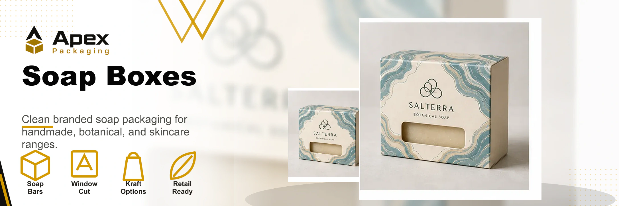 Professional packaging illustration for soap boxes.