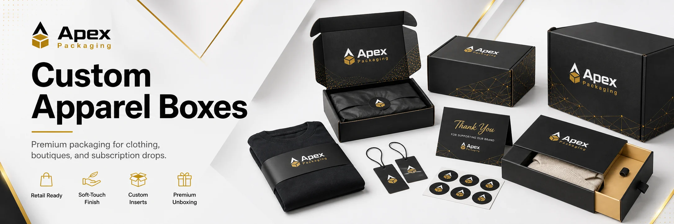 Apparel Boxes custom packaging hero banner