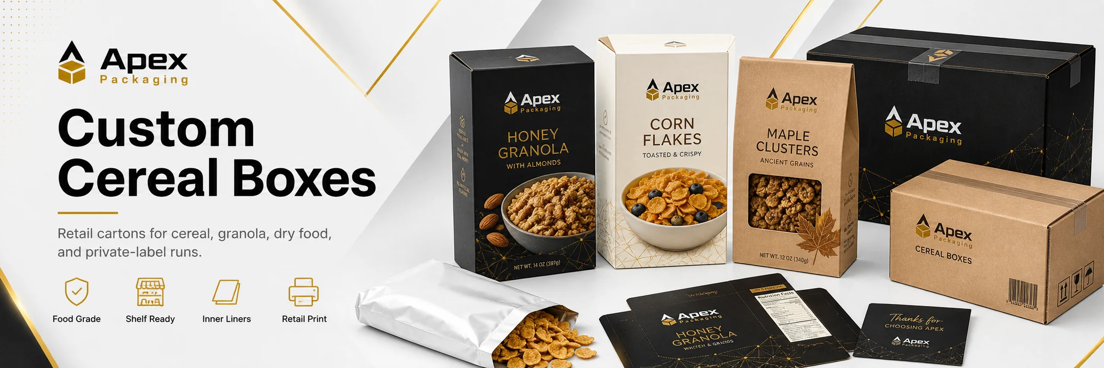 Cereal Boxes custom packaging hero banner