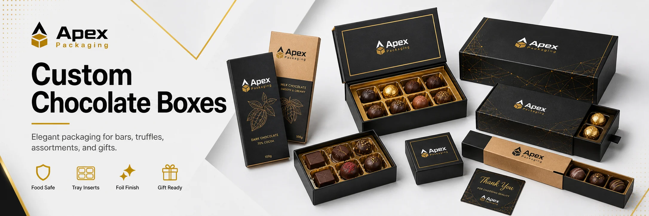Chocolate Boxes custom packaging hero banner