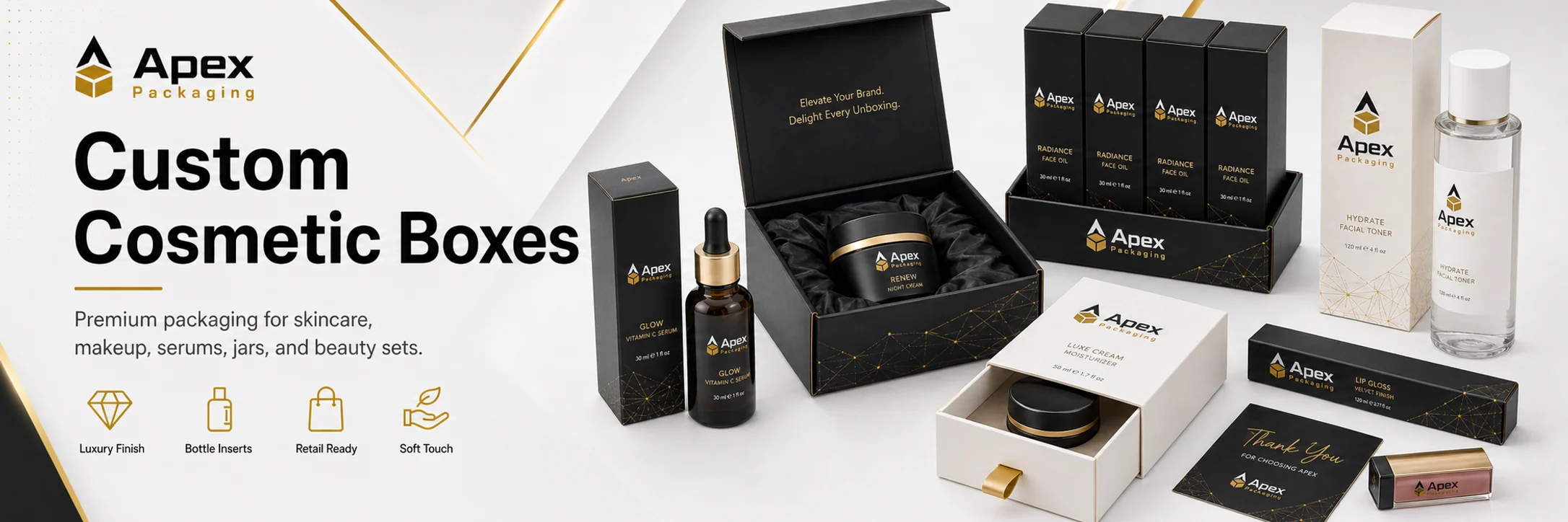 Cosmetic Boxes custom packaging hero banner