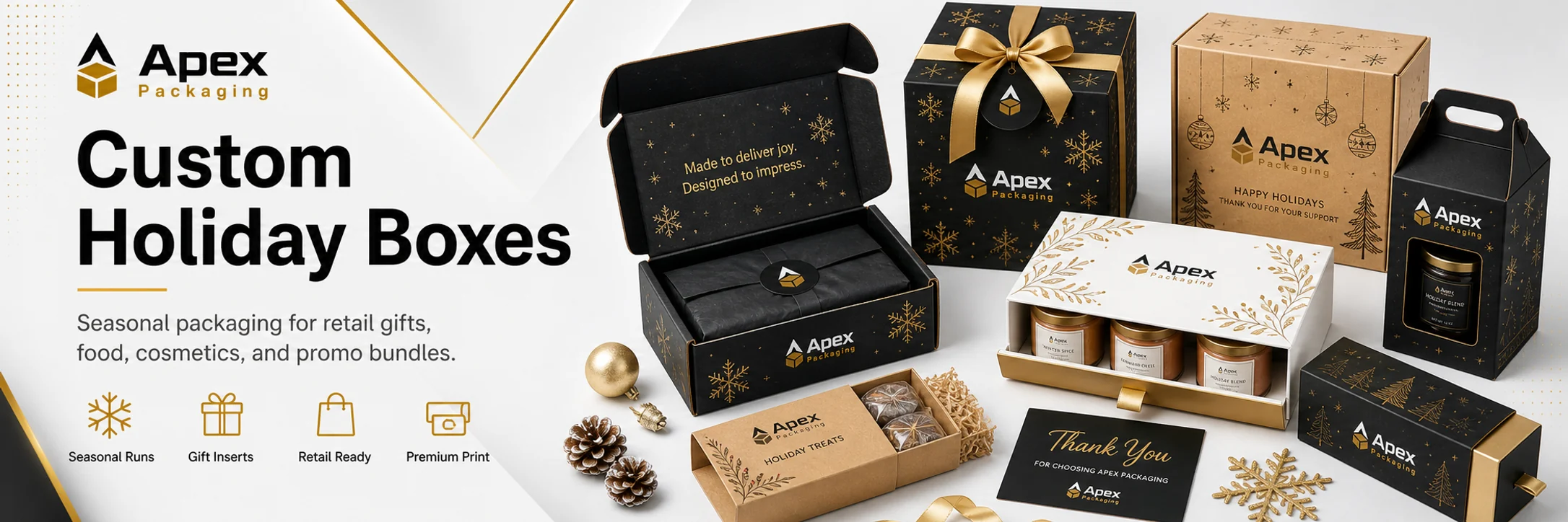 Holiday Boxes custom packaging hero banner