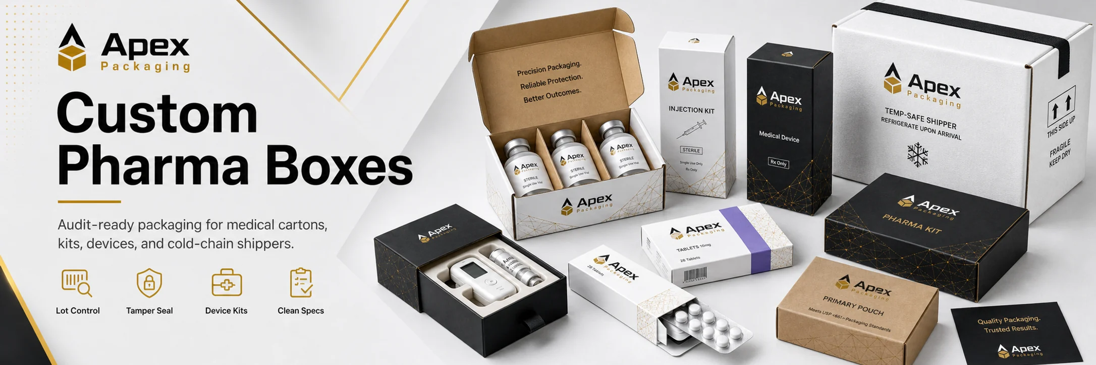 Pharma Boxes custom packaging hero banner