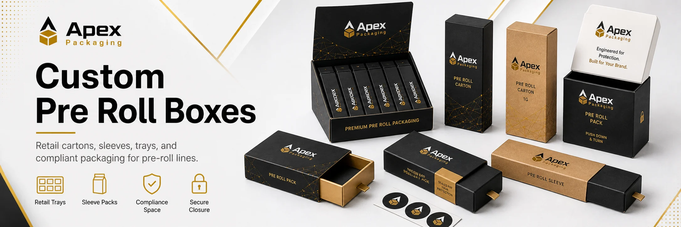Pre Roll Boxes custom packaging hero banner