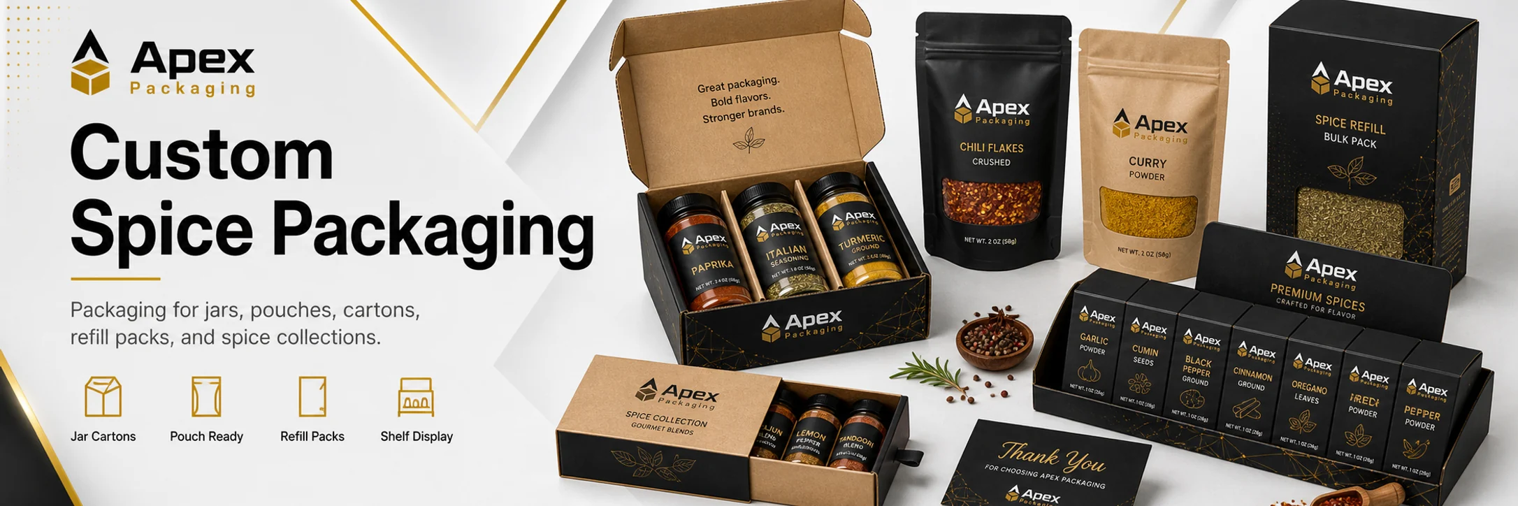Spice Packaging custom packaging hero banner